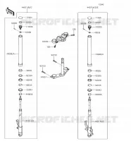 FOURCHE pour Kawasaki Z125 PRO