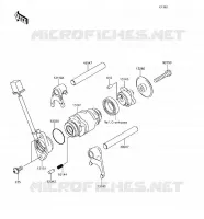 FOURCHETTE/BARRILLET DE SELECTION pour Kawasaki Z125 PRO