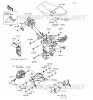 PIECE DE CADRE (COUVERTURE) pour Kawasaki Z125 PRO