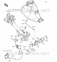 SYSTEME D'EVAPORATION CARBURANT(CA) pour Kawasaki Z125 PRO