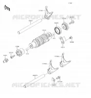 FOURCHETTE/BARRILLET DE SELECTION pour Kawasaki VULCAN S CAFE