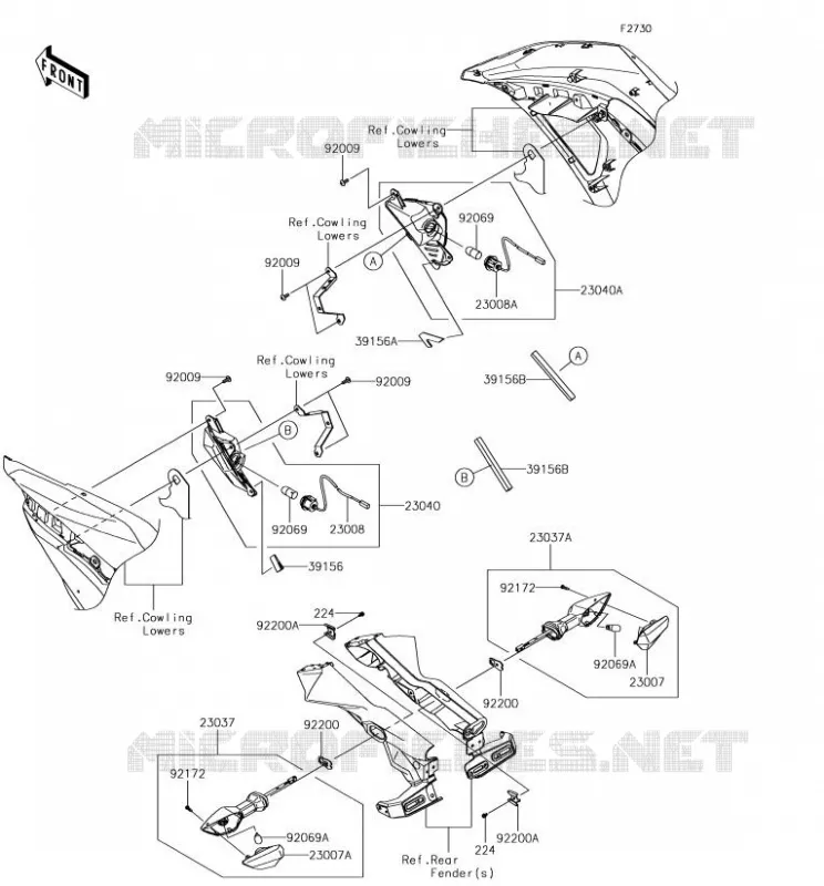 CLIGNOTANTS Kawasaki MOTOS 650 2017 NINJA 650  EX650JHF