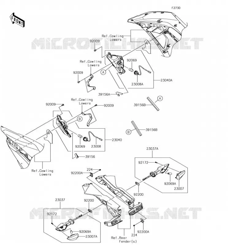 CLIGNOTANTS Kawasaki MOTOS 650 2018 NINJA 650  EX650JJF