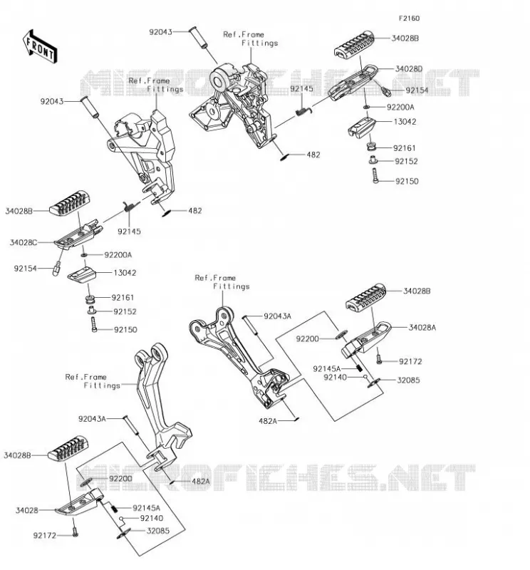 REPOSE PIED Kawasaki MOTOS 650 2018 NINJA 650  EX650KJFA
