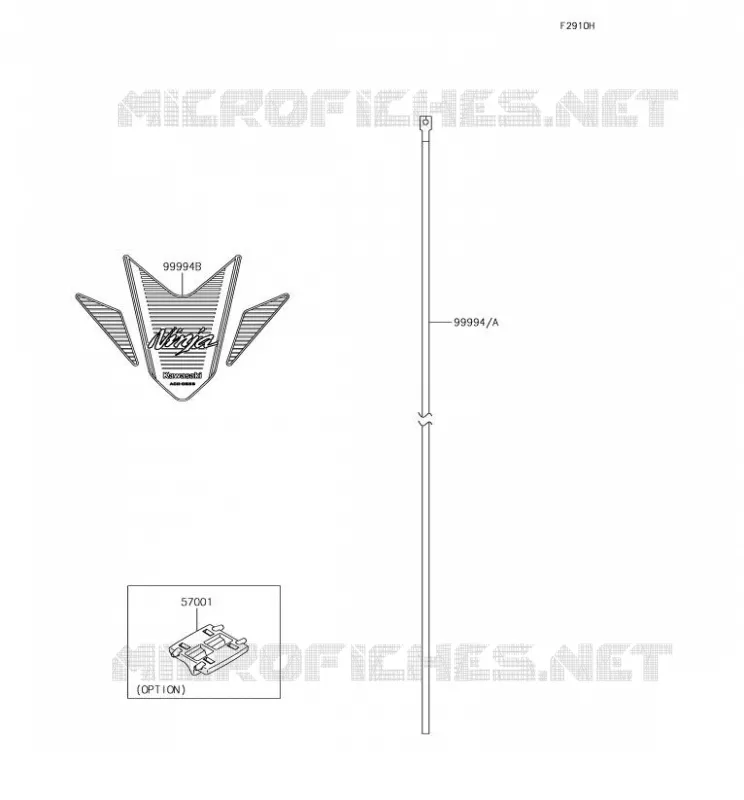 ACCESSOIRE(DECALS) Kawasaki MOTOS 400 2018 NINJA 400  EX400GJFA