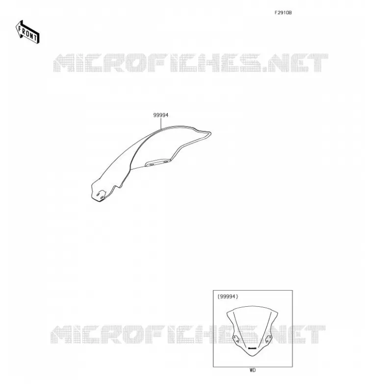 ACCESSOIRE(PARE-BRISE) Kawasaki MOTOS 400 2018 NINJA 400  EX400GJFA