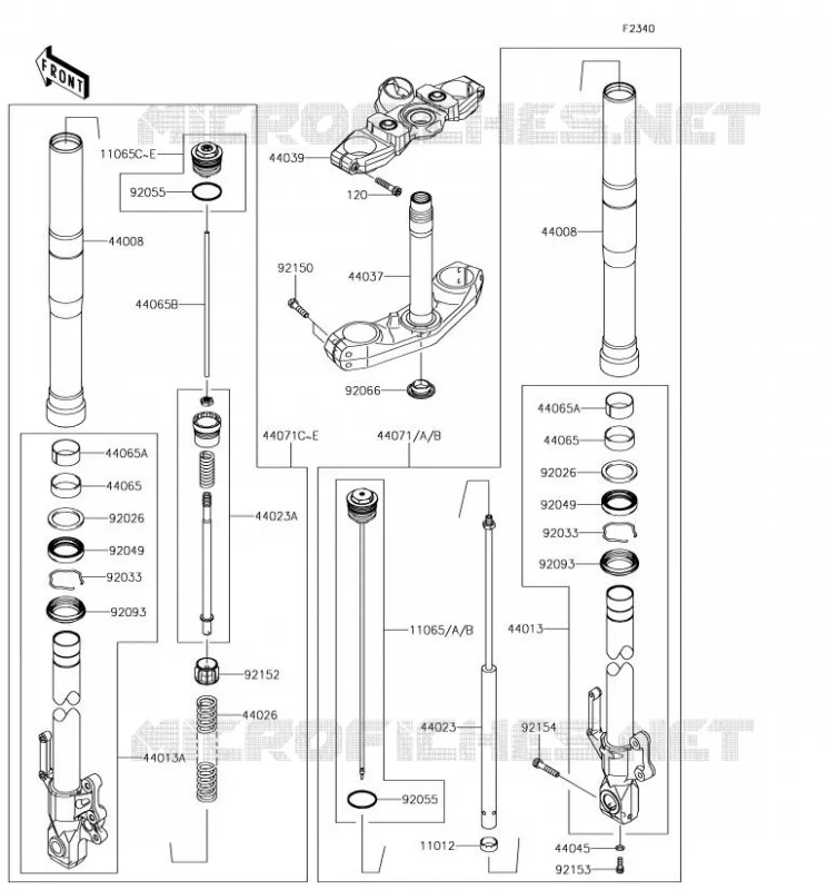 FOURCHE Kawasaki MOTOS 650 2018 VERSYS 650  KLE650FJF