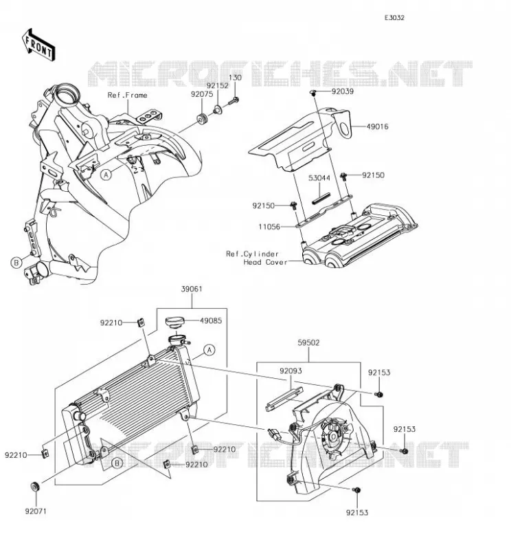 RADIATEUR Kawasaki MOTOS 650 2018 VERSYS 650  KLE650FJF