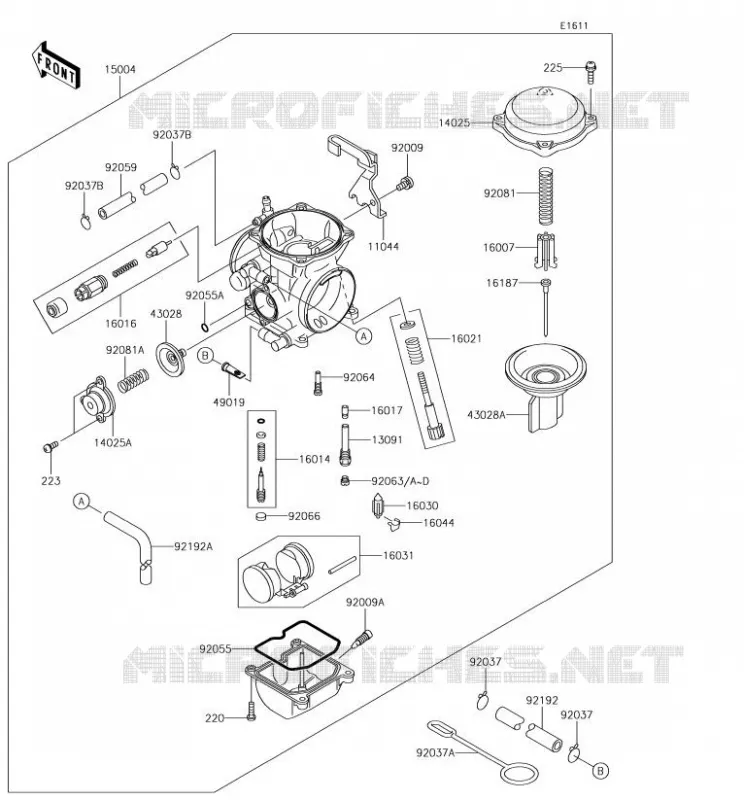 CARBURATEUR(CN,US) Kawasaki MOTOS 650 2018 KLR650  KL650EJS