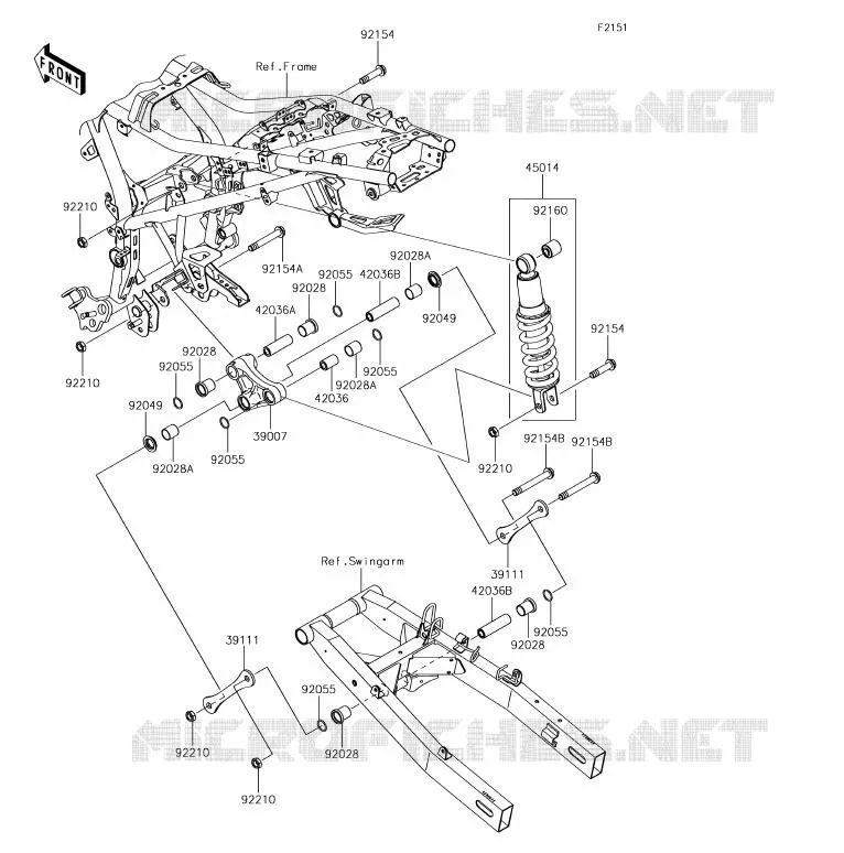 SUSPENSION/AMORTISSEUR Kawasaki MOTOS 300 2017 VERSYS-X 300  KLE300BHF