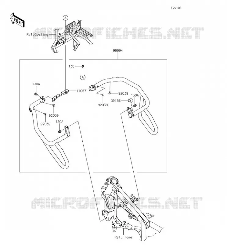 ACCESSOIRE (PROTECTION MOTEUR) Kawasaki MOTOS 300 2017 VERSYS-X 300  KLE300BHF