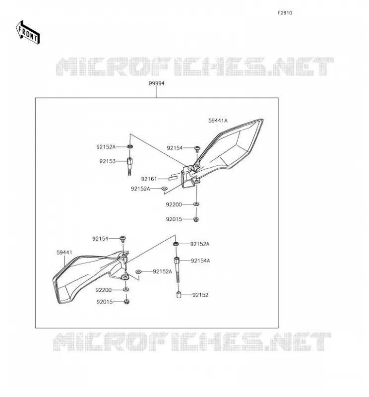Accessory(Hand Guard) Kawasaki MOTOS 300 2017 VERSYS-X 300  KLE300BHF