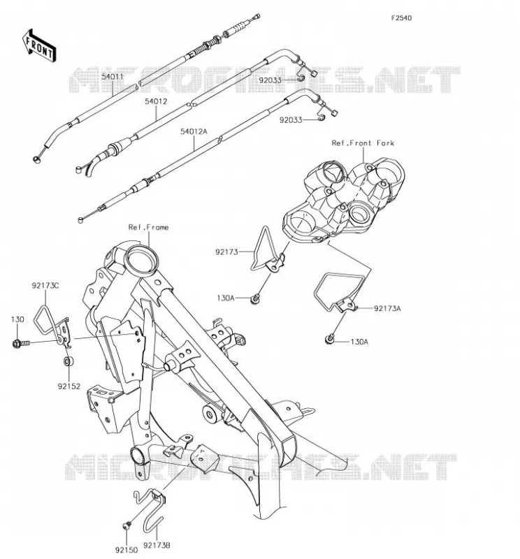 CABLES Kawasaki MOTOS 300 2018 VERSYS-X 300  KLE300BJF
