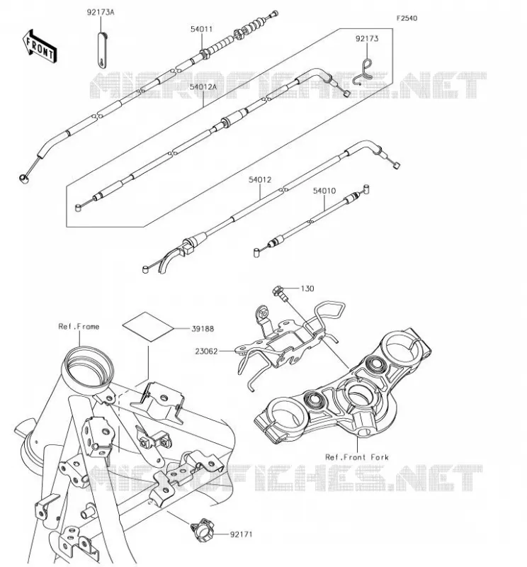CABLES Kawasaki MOTOS 650 2018 Z650  ER650HJF