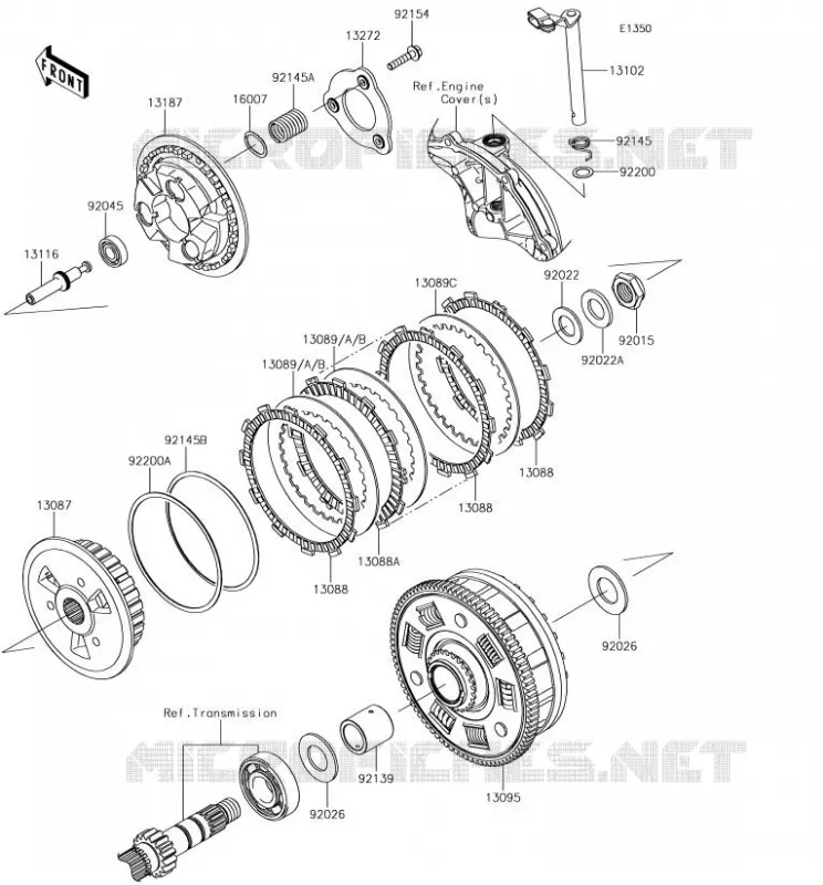 EMBRAYAGE Kawasaki MOTOS 650 2018 Z650  ER650HJF
