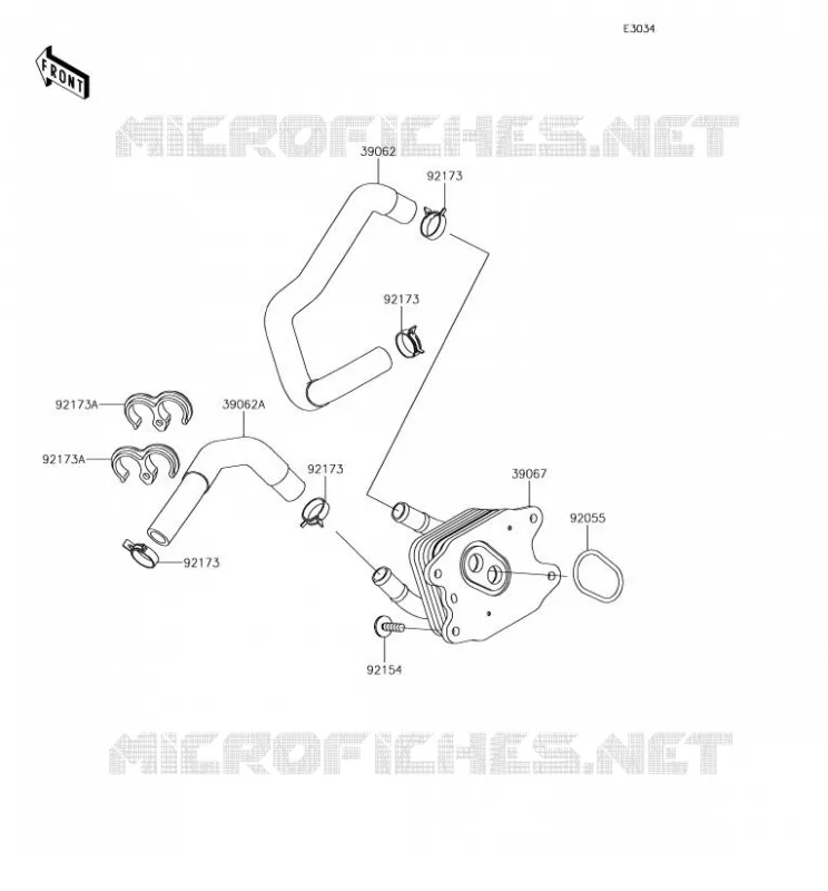 RADIATEUR D'HUILE Kawasaki MOTOS 1000 2017 NINJA H2  ZX1000XHF