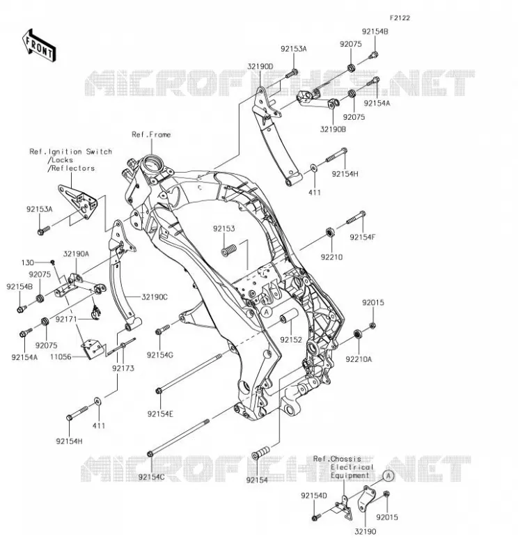 SUPPORT MOTEUR Kawasaki MOTOS 1000 2018 Z1000SX  ZX1000WJF