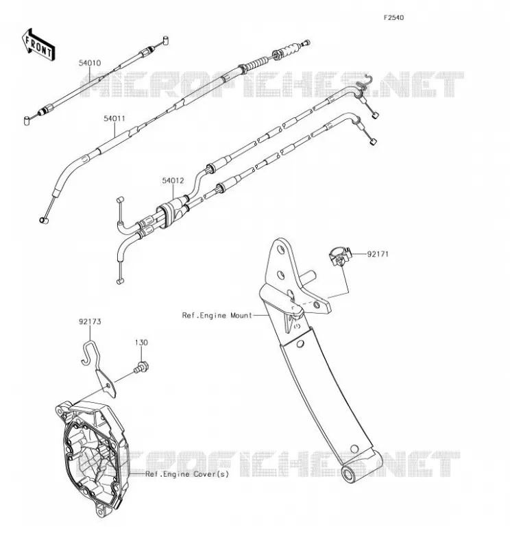 CABLES Kawasaki MOTOS 1000 2018 Z1000SX  ZX1000WJF