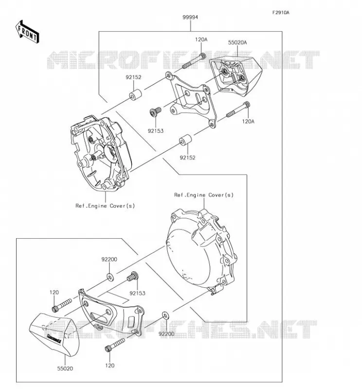 ACCESSOIRE(PROTEGE CARTER) Kawasaki MOTOS 1000 2018 NINJA ZX-10R  ZX1000SJF
