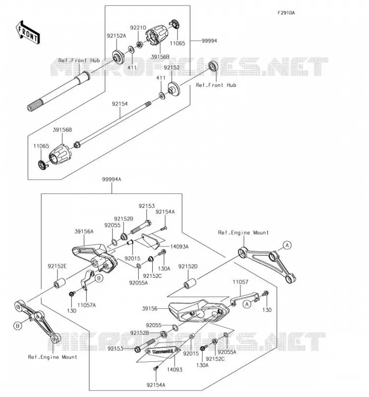 Accessory(Slider) Kawasaki MOTOS 900 2018 Z900RS  ZR900CJFB