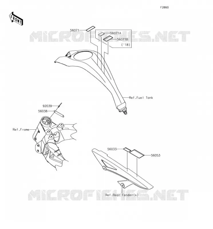 LABEL Kawasaki MOTOS 1000 2017 Z1000R  ZR1000JHF