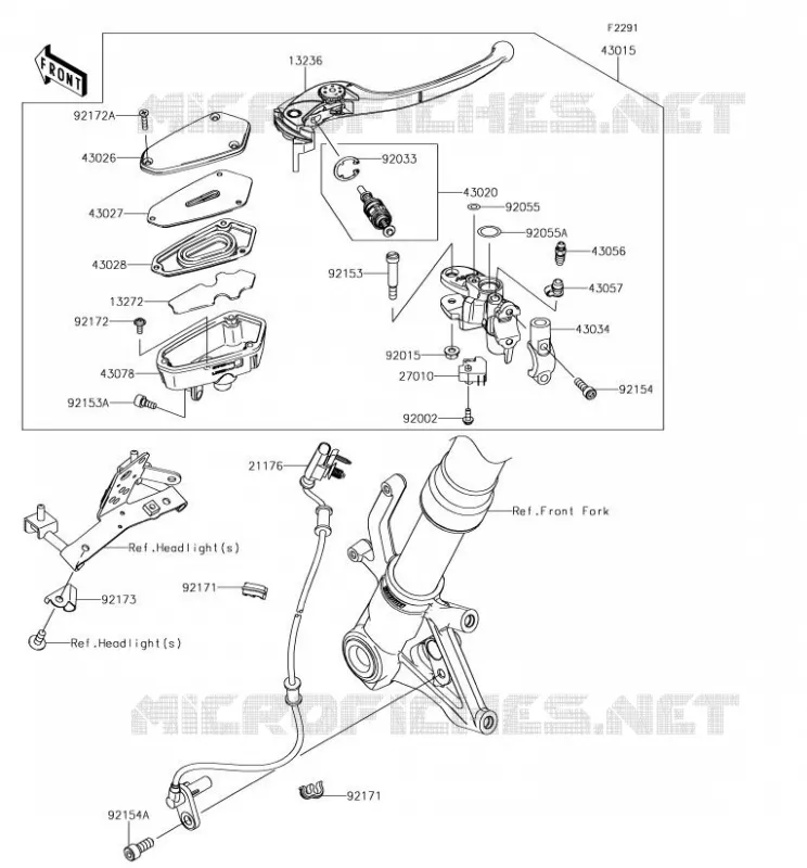 MAITRE CYLINDRE AV Kawasaki MOTOS 1000 2018 Z1000R  ZR1000JJF