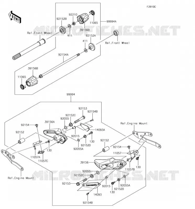 Accessory(Slider) Kawasaki MOTOS 900 2018 Z900  ZR900AJF