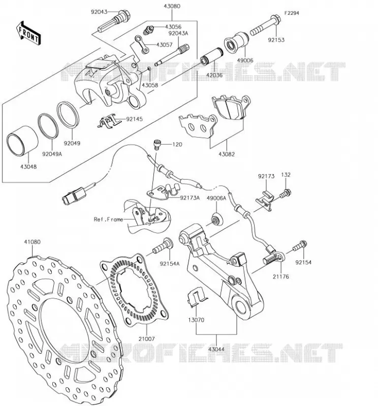 FREIN ARRIERE Kawasaki MOTOS 900 2018 Z900  ZR900AJF