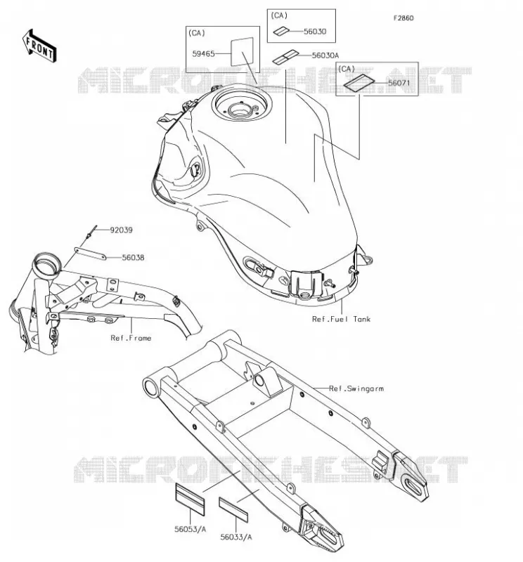 LABEL Kawasaki MOTOS 900 2018 Z900  ZR900AJF