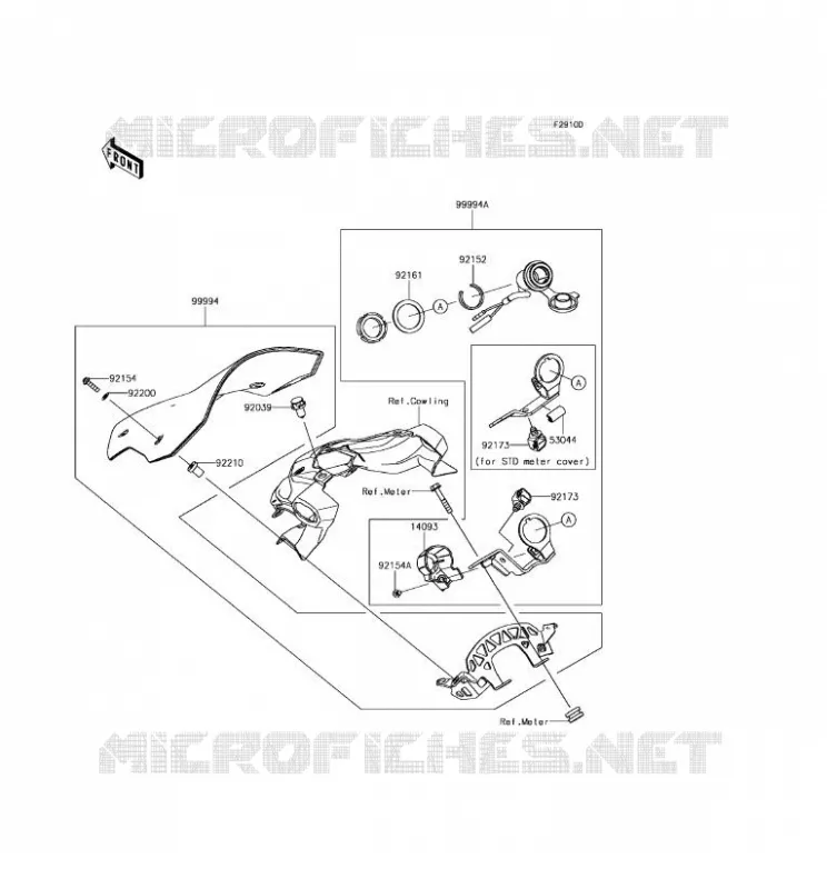 Accessory(Large Meter Cover) Kawasaki MOTOS 900 2017 Z900 ABS  ZR900BHF