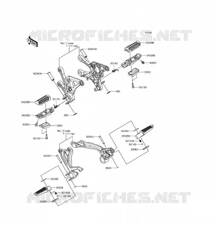 REPOSE PIED Kawasaki MOTOS 900 2017 Z900 ABS  ZR900BHF