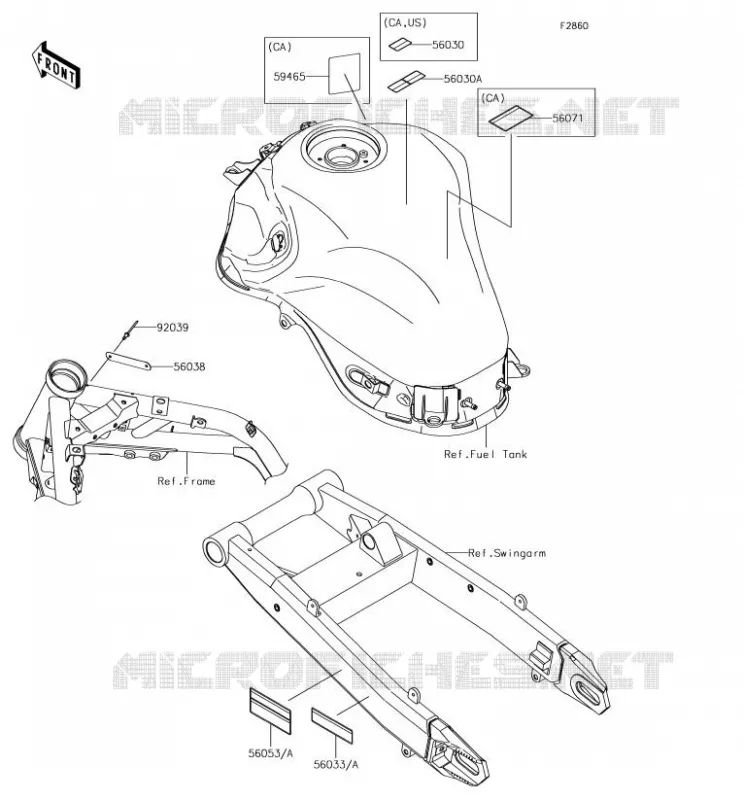 LABEL Kawasaki MOTOS 900 2018 Z900  ZR900BJF