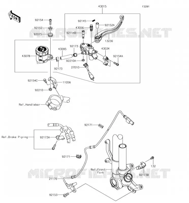MAITRE CYLINDRE AV Kawasaki MOTOS 1000 2018 NINJA ZX-10R SE  ZX1002CJF