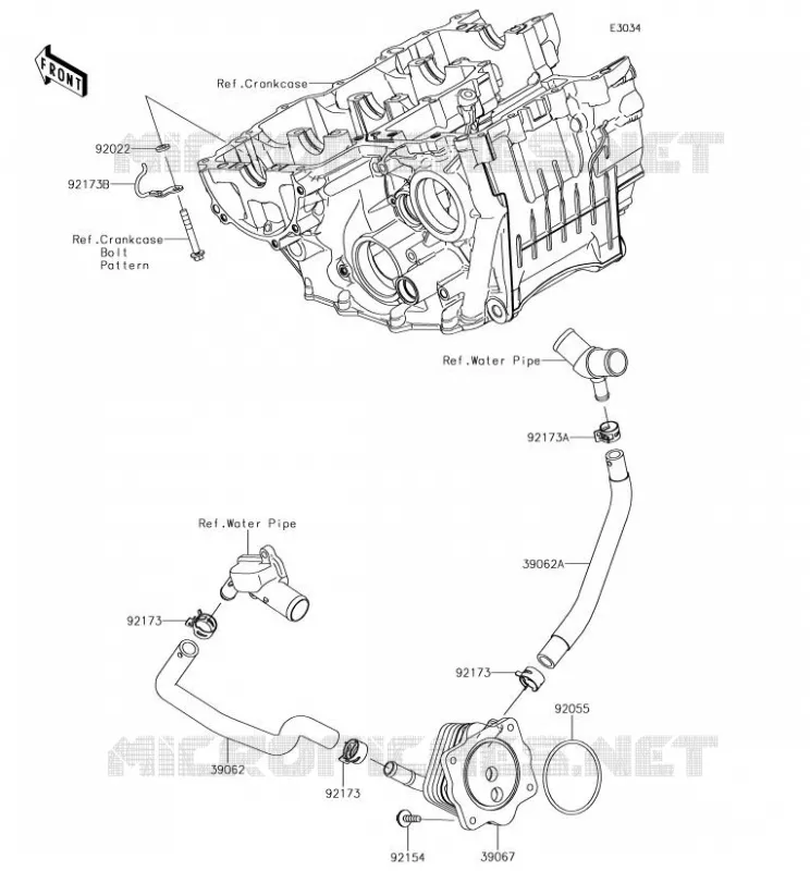 RADIATEUR D'HUILE Kawasaki MOTOS 1000 2018 NINJA ZX-10R SE  ZX1002CJF