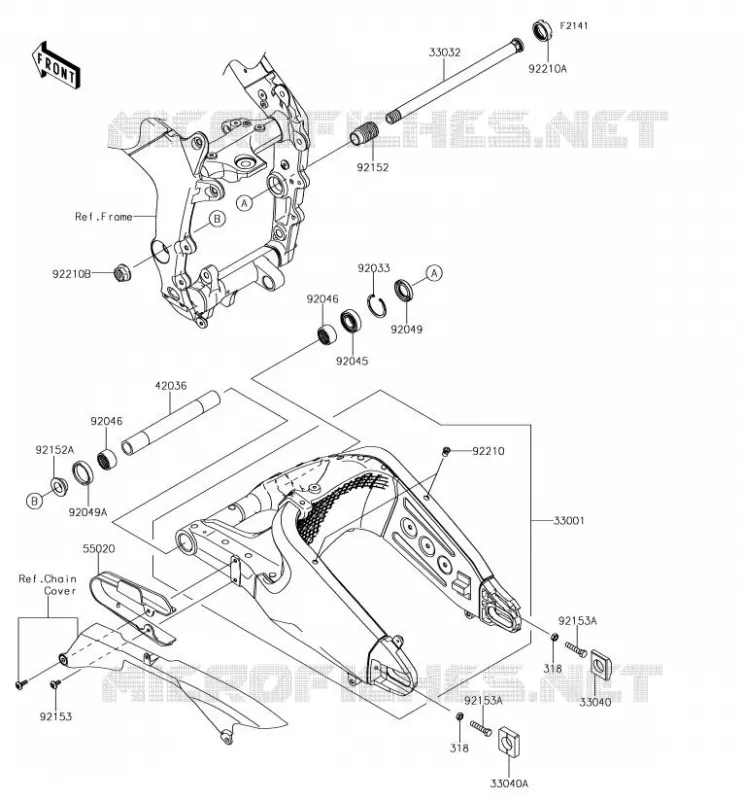 BRAS OSCILLANT Kawasaki MOTOS 636 2018 NINJA ZX-6R  ZX636FJF