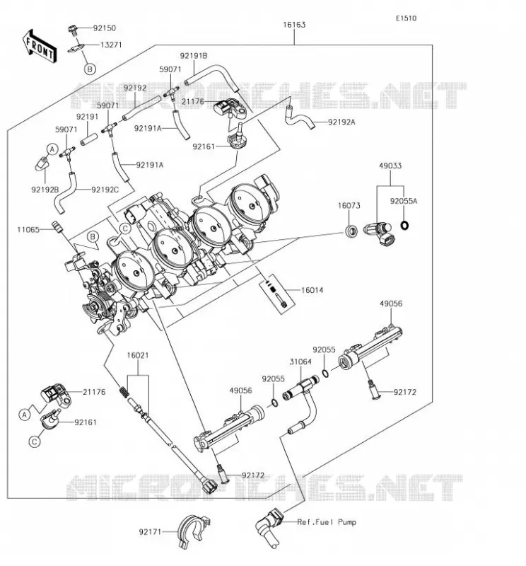 CARBU(CN) Kawasaki MOTOS 636 2018 NINJA ZX-6R  ZX636FJF