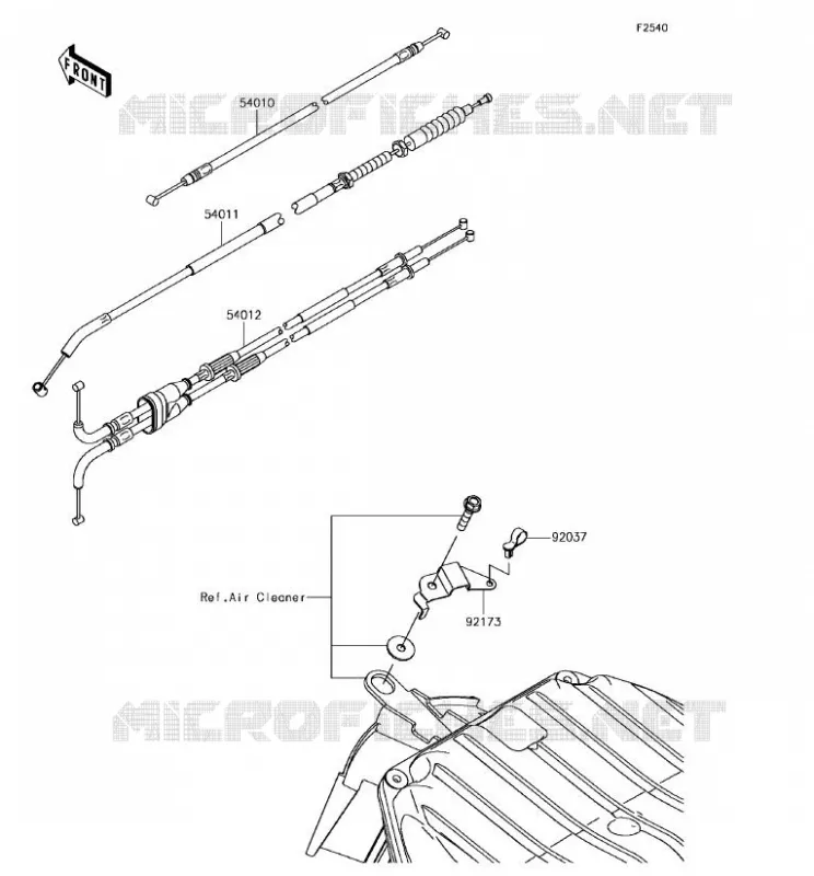 CABLES Kawasaki MOTOS 636 2017 NINJA ZX-6R ABS  ZX636FHFA