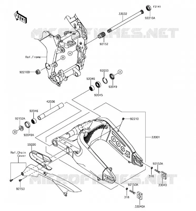 BRAS OSCILLANT Kawasaki MOTOS 636 2017 NINJA ZX-6R ABS  ZX636FHF