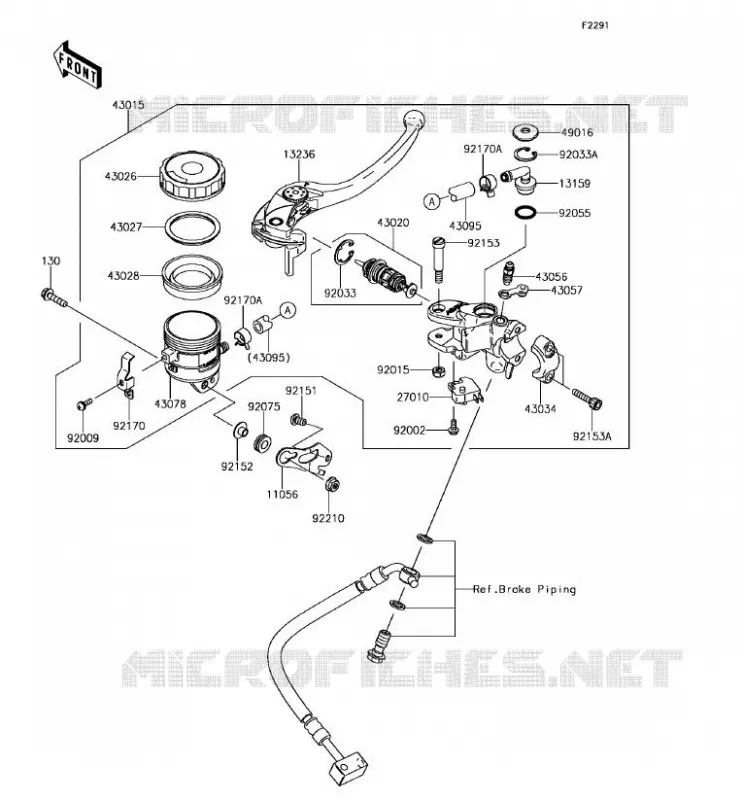 MAITRE CYLINDRE AV Kawasaki MOTOS 636 2017 NINJA ZX-6R ABS  ZX636FHF