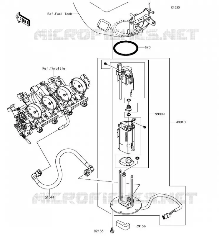 POMPE A ESSENCE Kawasaki MOTOS 636 2017 NINJA ZX-6R ABS  ZX636FHF
