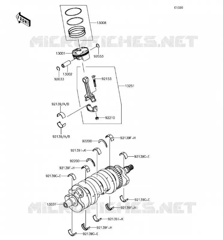 VILEBREQUIN/PISTON Kawasaki MOTOS 636 2017 NINJA ZX-6R ABS  ZX636FHF