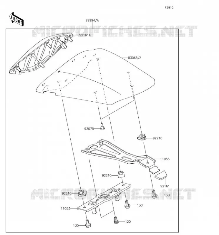 ACCESSOIRE (COUVRE SELLE) Kawasaki MOTOS 636 2018 NINJA ZX-6R  ZX636EJFA