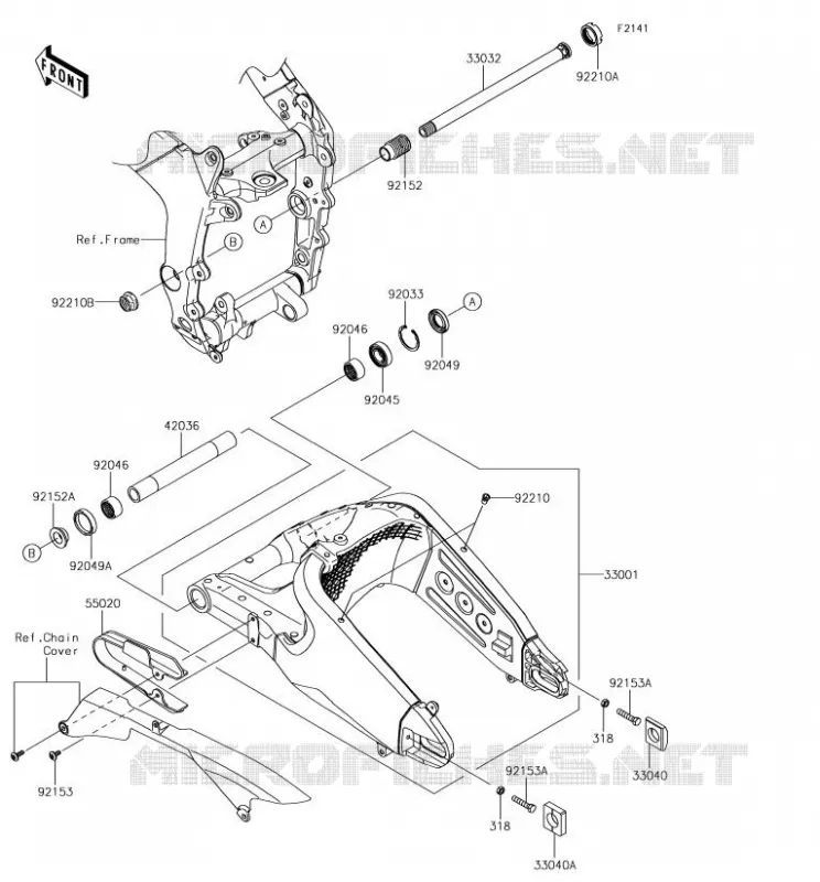 BRAS OSCILLANT Kawasaki MOTOS 636 2018 NINJA ZX-6R  ZX636EJFA