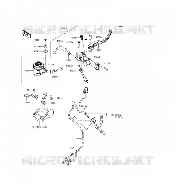 MAITRE CYLINDRE AV Kawasaki MOTOS 1400 2018 ZZR1400 ABS  ZX1400JJF