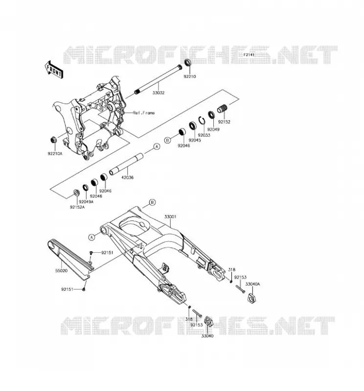 BRAS OSCILLANT Kawasaki MOTOS 1400 2018 ZZR1400 ABS  ZX1400JJF