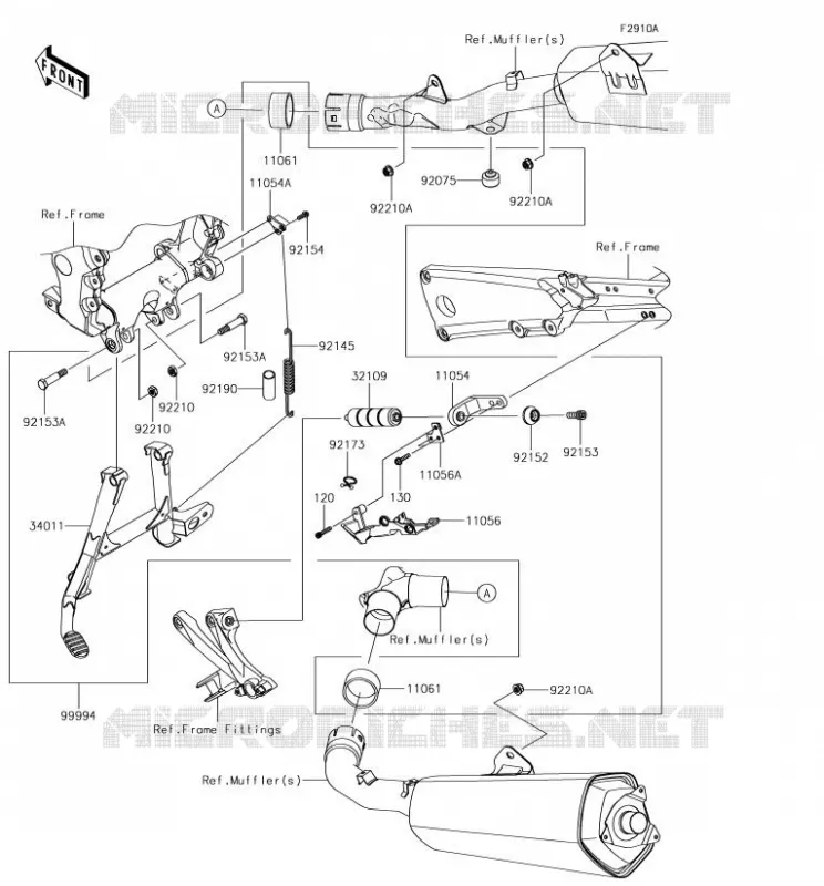 Accessory(Center Stand) Kawasaki MOTOS 1400 2018 ZZR1400 ABS  ZX1400HJF
