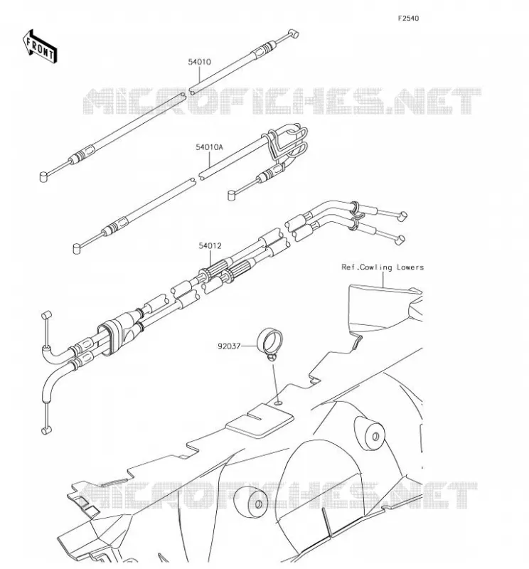 CABLES Kawasaki MOTOS 1400 2018 ZZR1400 ABS  ZX1400HJF