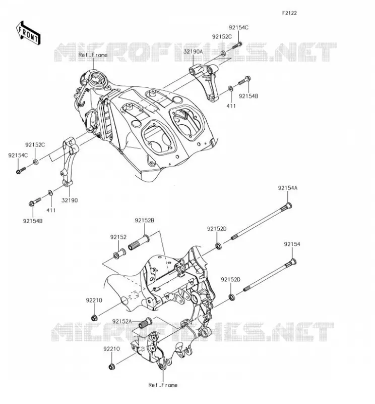 SUPPORT MOTEUR Kawasaki MOTOS 1400 2018 ZZR1400 ABS  ZX1400HJF