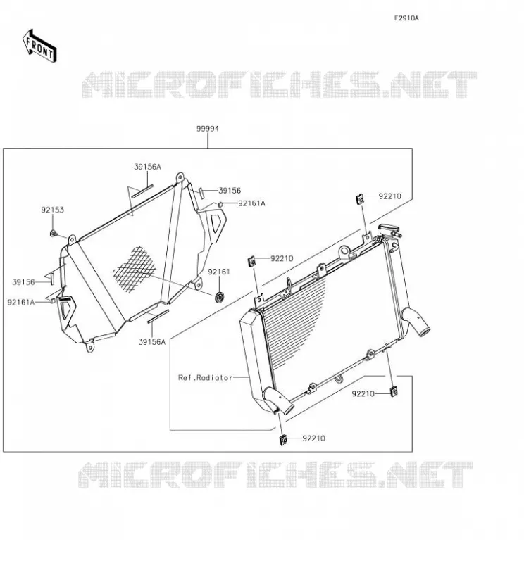 Accessory(Radiator Screen) Kawasaki MOTOS 900 2018 Z900  ZR900DJF
