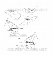 STICKER(RED)(FR,UK,WV) pour Kawasaki NINJA ZX-12R